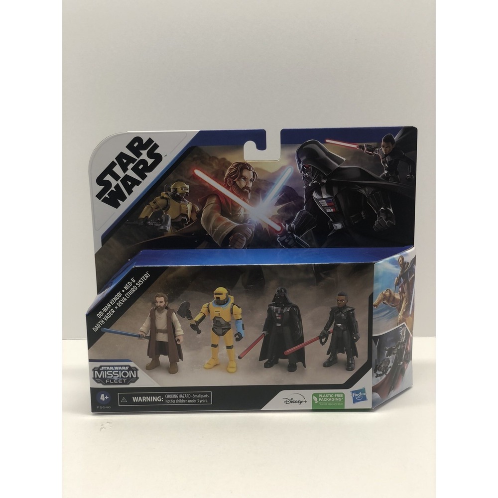 Star Wars Mission Fleet Figure 4 PK, Obi Wan Kenobi, Reva, Darth Vader, Ned B